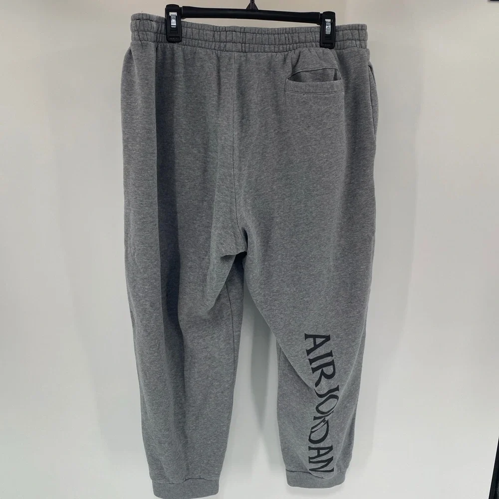 Jordan Sweatpants Mens XL Gray Nike Air Jumpman Fleece Joggers Athletic Pants